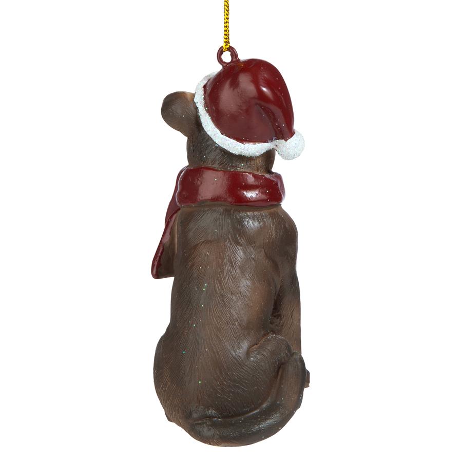 Pitbull Holiday Dog Ornament Sculpture