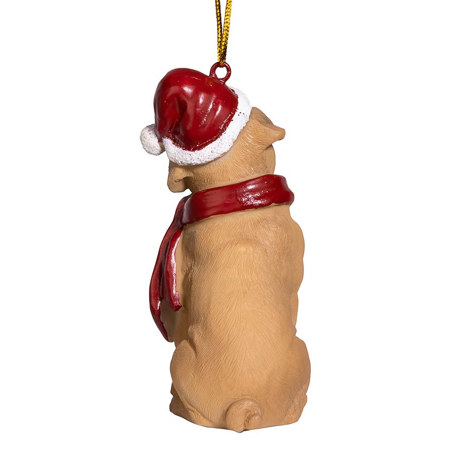 Pug Holiday Dog Ornament Sculpture