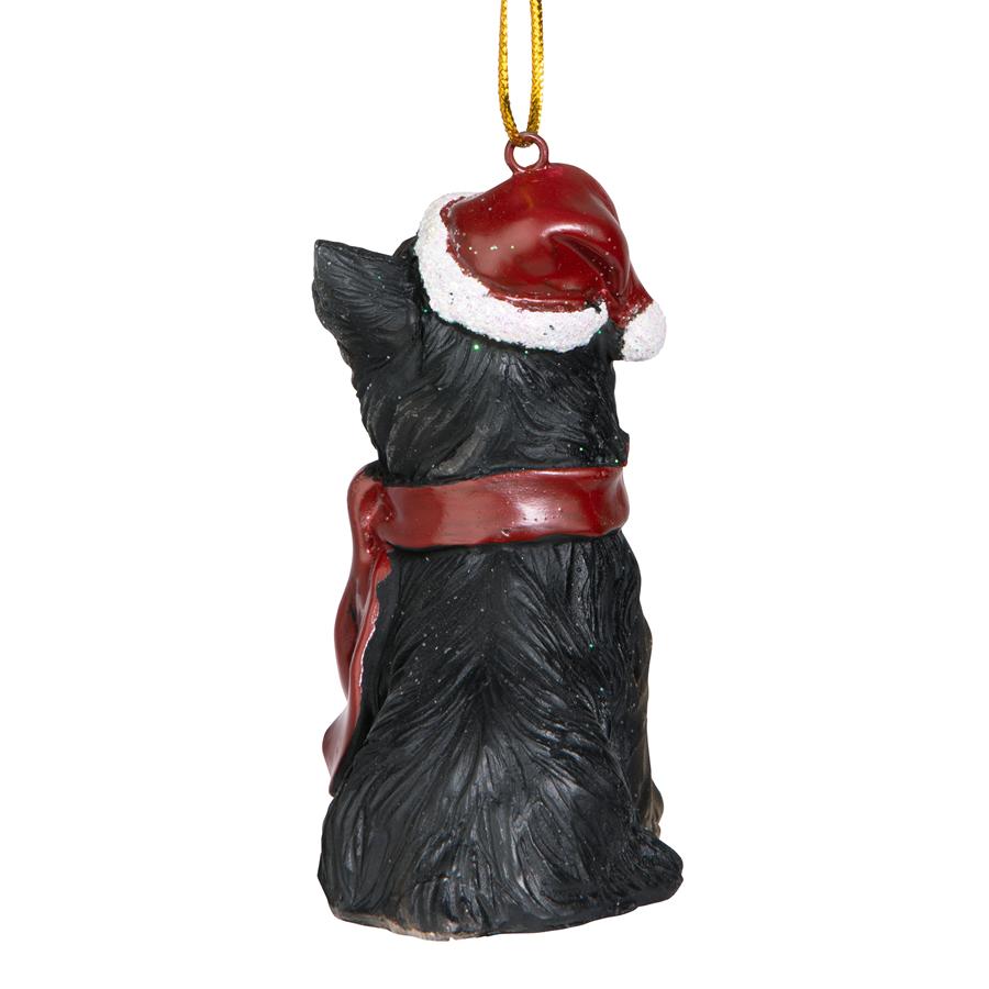 Yorkshire Terrier Holiday Dog Ornament Sculpture