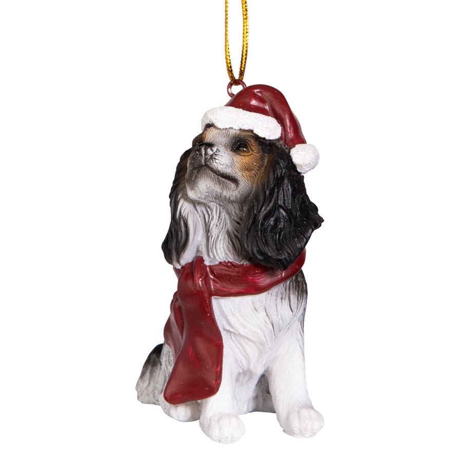 Cavalier King Charles Spaniel Holiday Dog Ornament Sculpture