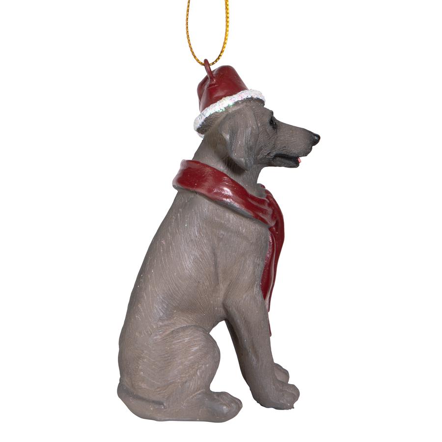 Weimaraner Holiday Dog Ornament Sculpture