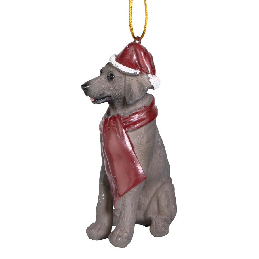 Weimaraner Holiday Dog Ornament Sculpture