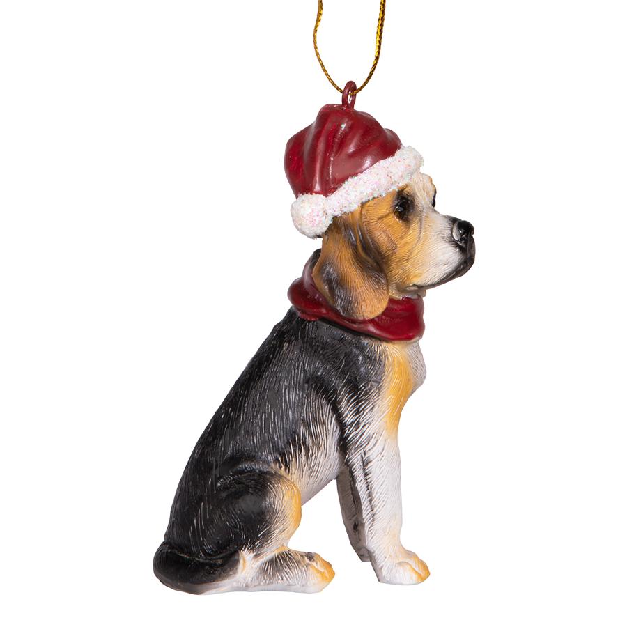 Beagle Holiday Dog Ornament Sculpture