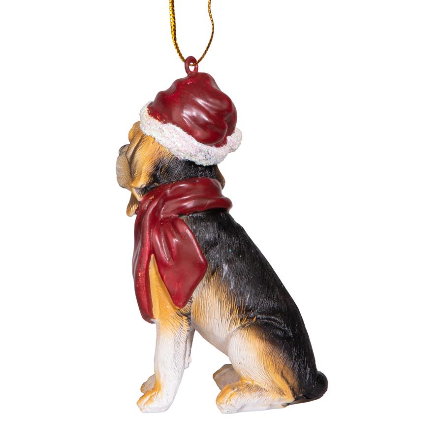 Beagle Holiday Dog Ornament Sculpture