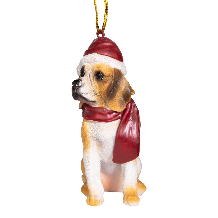 Beagle Holiday Dog Ornament Sculpture