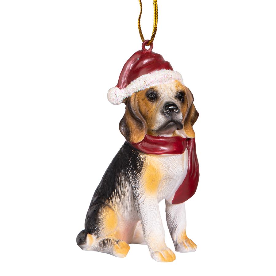 Beagle Holiday Dog Ornament Sculpture