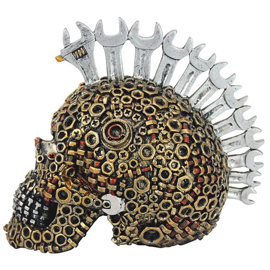 Gear Head Nuts and Bolts Motor Skull Statue