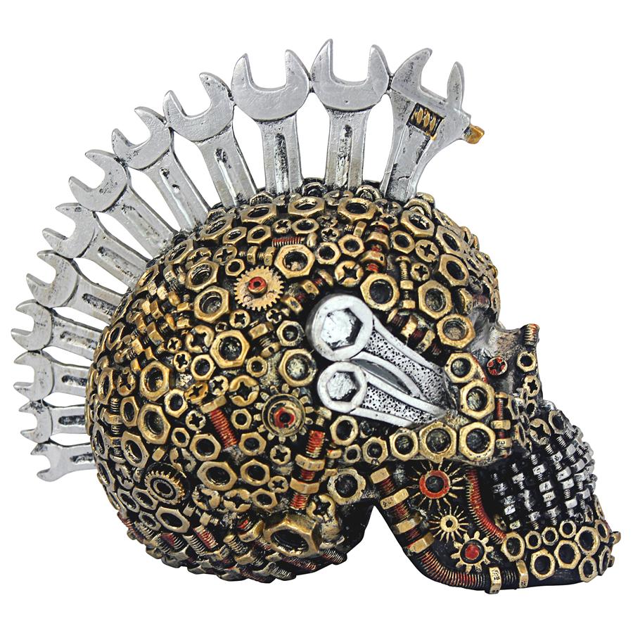 Gear Head Nuts and Bolts Motor Skull Statue