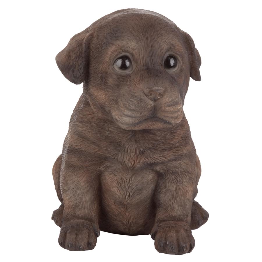 Chocolate Lab Puppy Partner Collectible Dog Statue