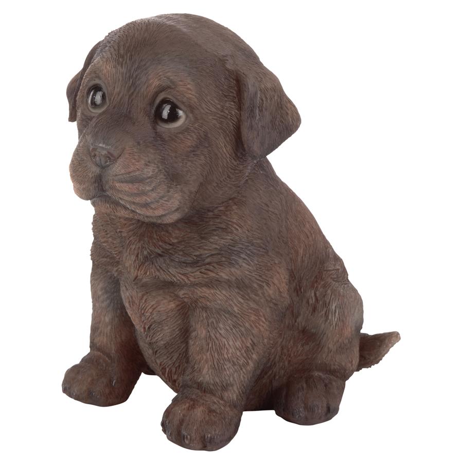 Chocolate Lab Puppy Partner Collectible Dog Statue