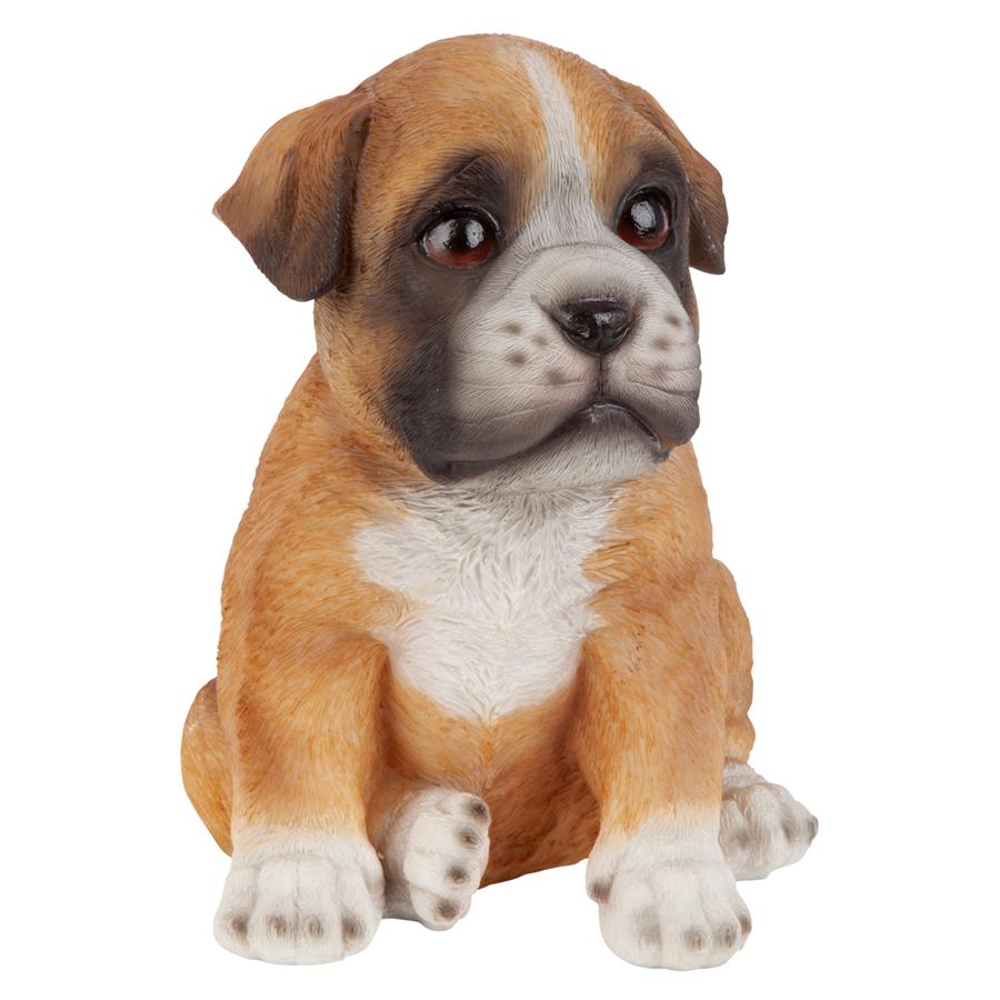 Boxer Puppy Partner Collectible Dog Statue