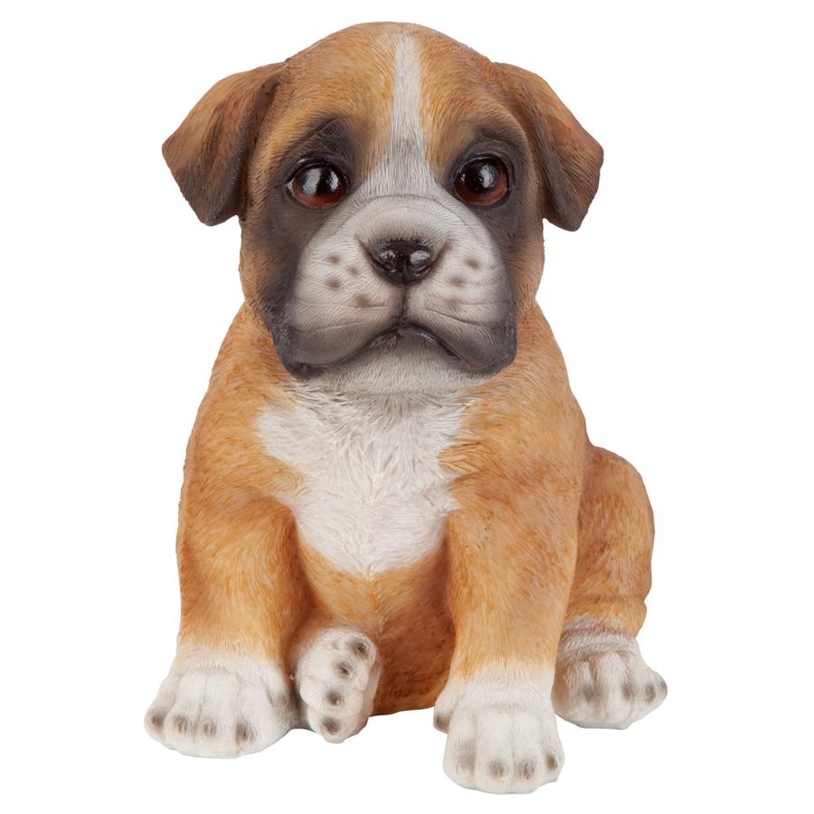 Boxer Puppy Partner Collectible Dog Statue