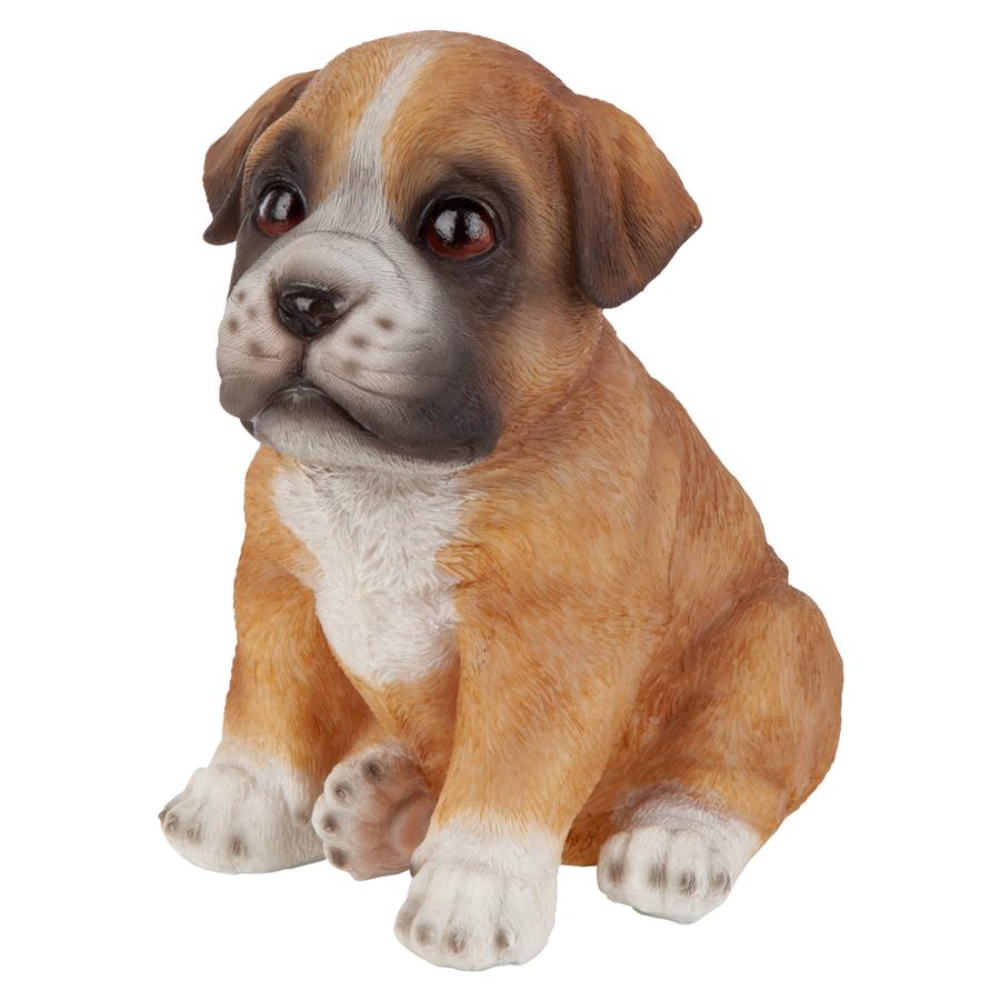 Boxer Puppy Partner Collectible Dog Statue