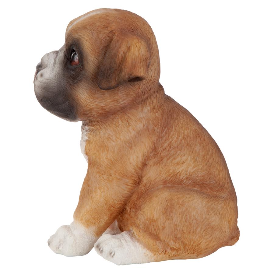 Boxer Puppy Partner Collectible Dog Statue