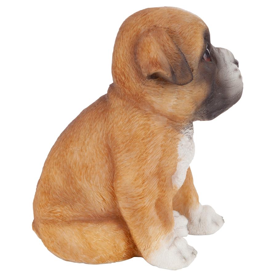 Boxer Puppy Partner Collectible Dog Statue