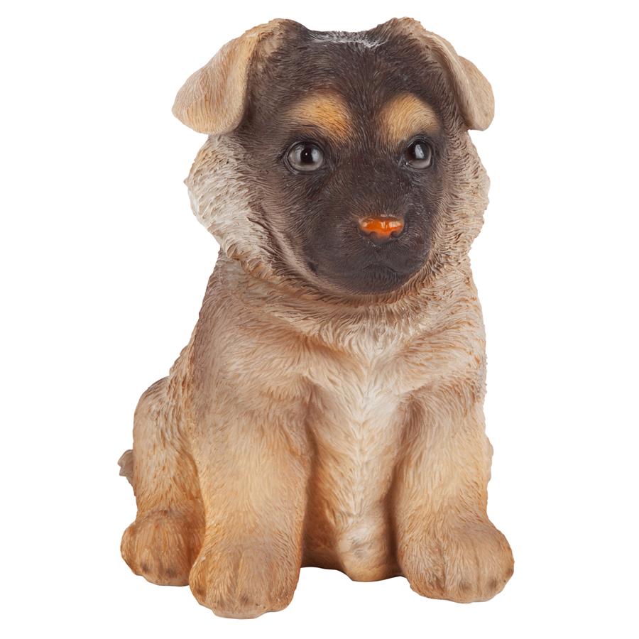 German Shepherd Puppy Partner Collectible Dog Statue