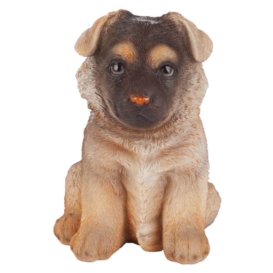 German Shepherd Puppy Partner Collectible Dog Statue