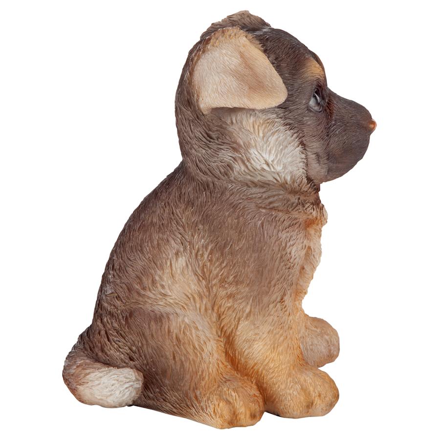 German Shepherd Puppy Partner Collectible Dog Statue