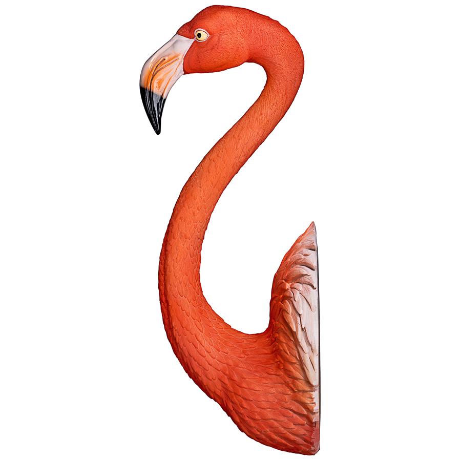 Pink Flamingo Tropical Pop Culture Icon Wall Sculpture