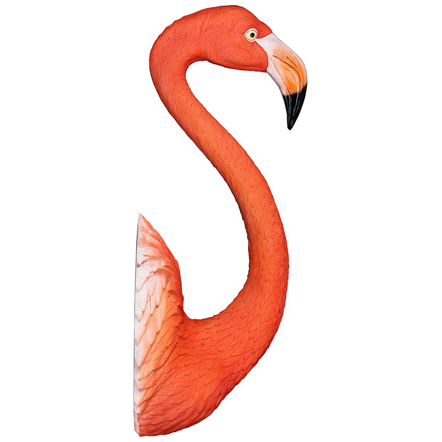 Pink Flamingo Tropical Pop Culture Icon Wall Sculpture