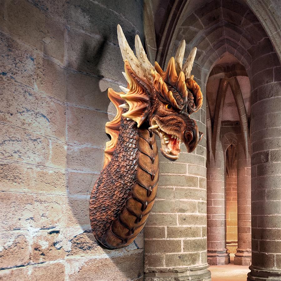 Ruthless Knavesmire Dragon Trophy Gothic Wall Sculpture