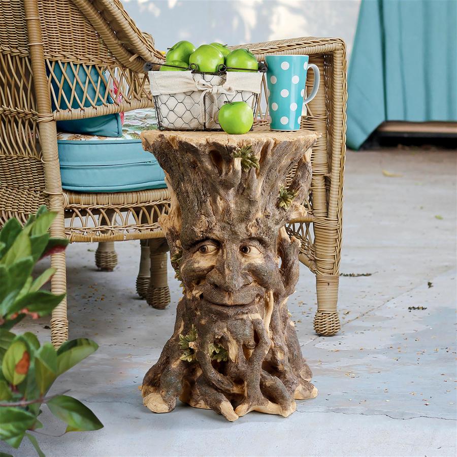Craggy Bark Tree Ent Sculptural Side Table