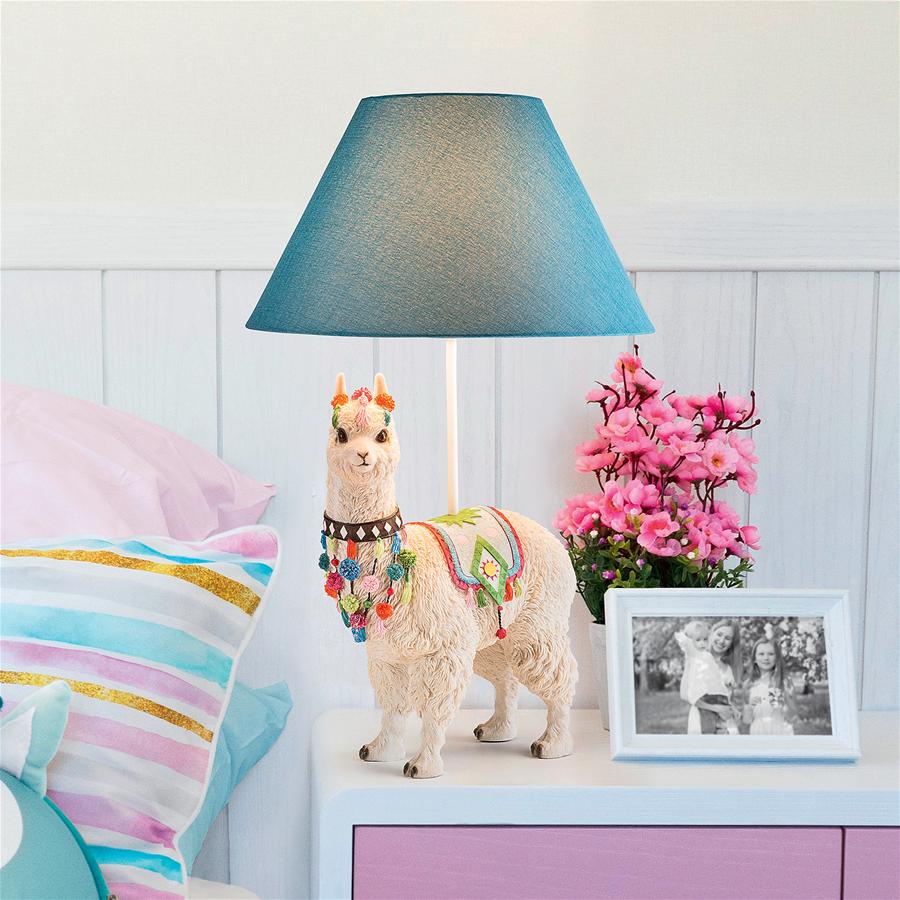 Andes Alpaca of Rainbow Mountain Sculptural Table Lamp