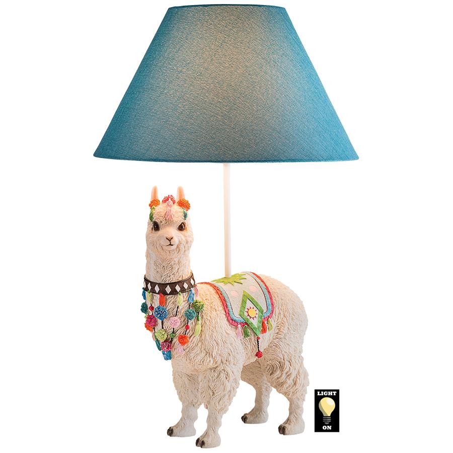Andes Alpaca of Rainbow Mountain Sculptural Table Lamp