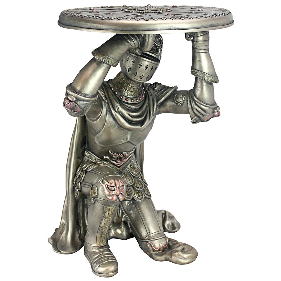 Battle of Slaughterbridge Gothic Knight Sculptural Side Table