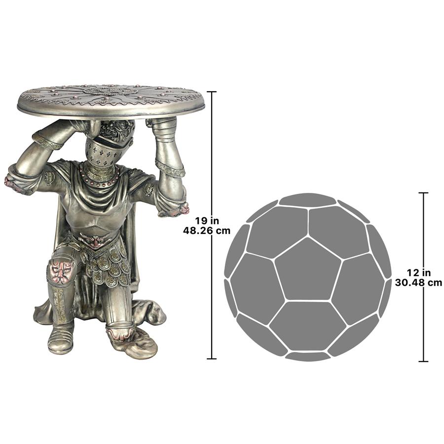 Battle of Slaughterbridge Gothic Knight Sculptural Side Table