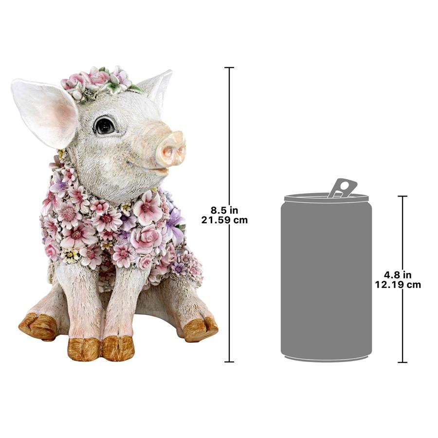 Flower Power Pig Farm Animal Statue