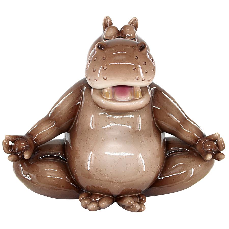 A Ton of Zen Yoga Hippo Garden Statue