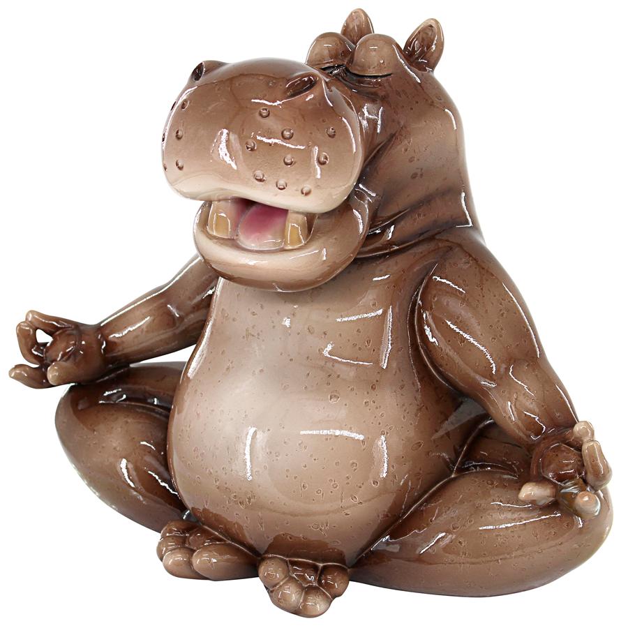 A Ton of Zen Yoga Hippo Garden Statue