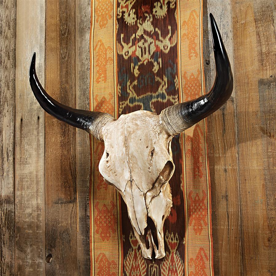 Long Horn Steer Trophy Wall Sculpture