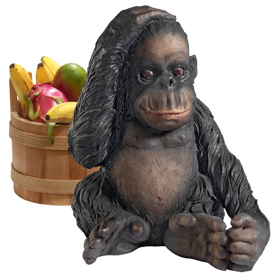 Curly the Chimpanzee of the Jungle Funny Monkey Statue