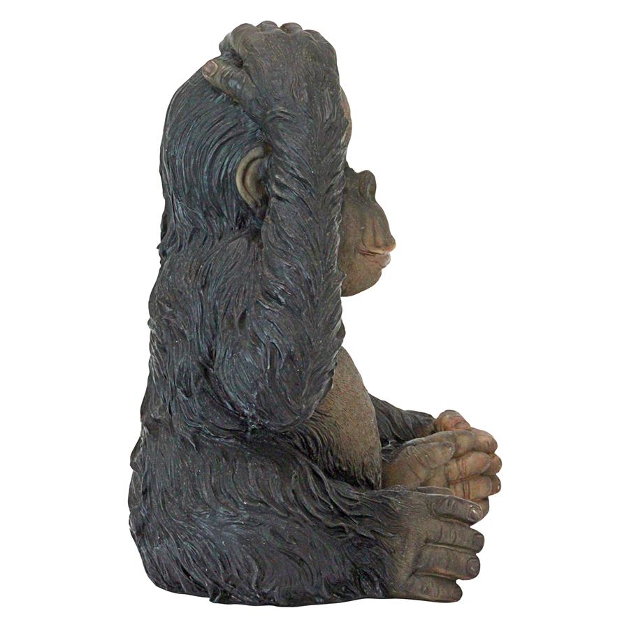 Curly the Chimpanzee of the Jungle Funny Monkey Statue