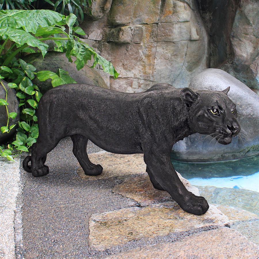 Shadowed Predator Black Panther Statue: Large