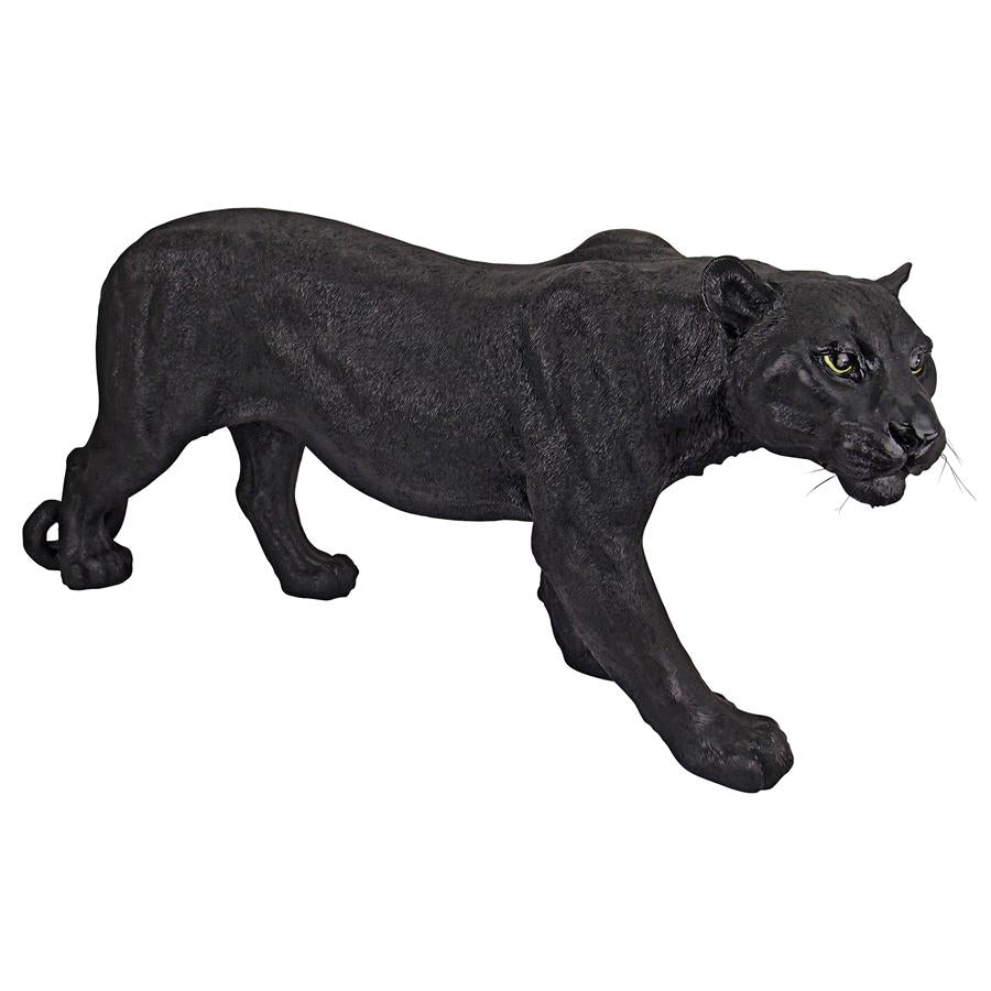 Shadowed Predator Black Panther Statue: Large