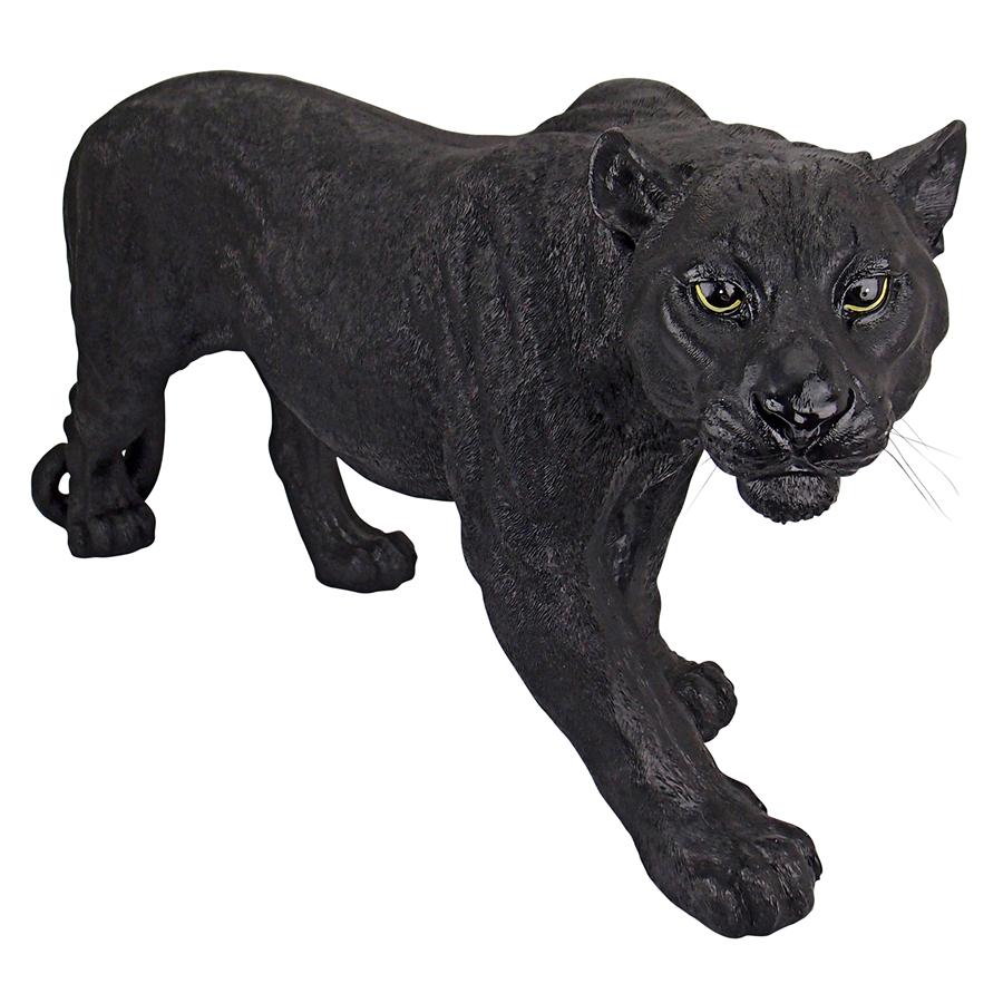 Shadowed Predator Black Panther Statue: Large