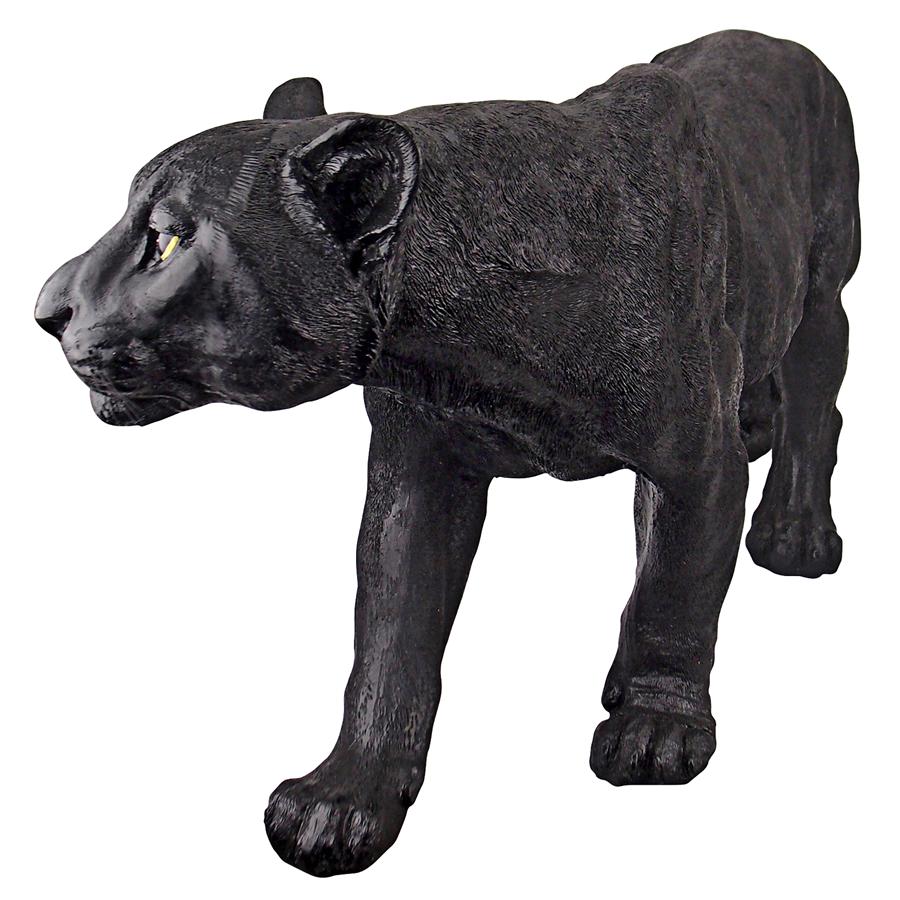 Shadowed Predator Black Panther Statue: Large