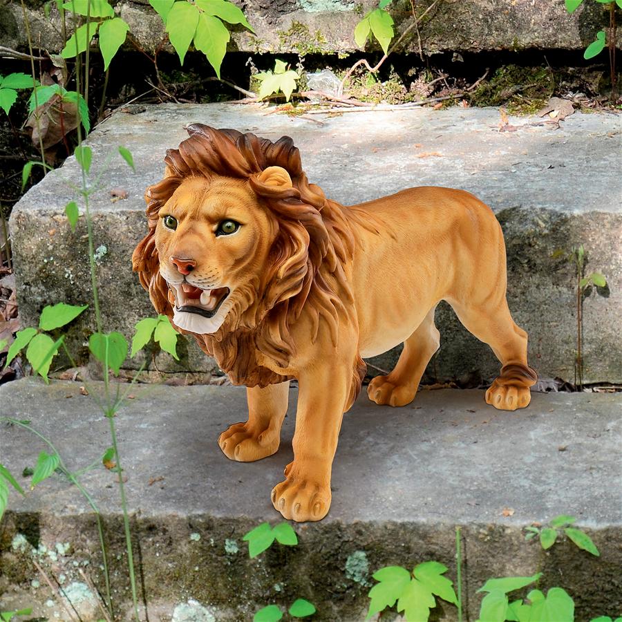 Panthera Lion, King of the African Savanna Garden Statue