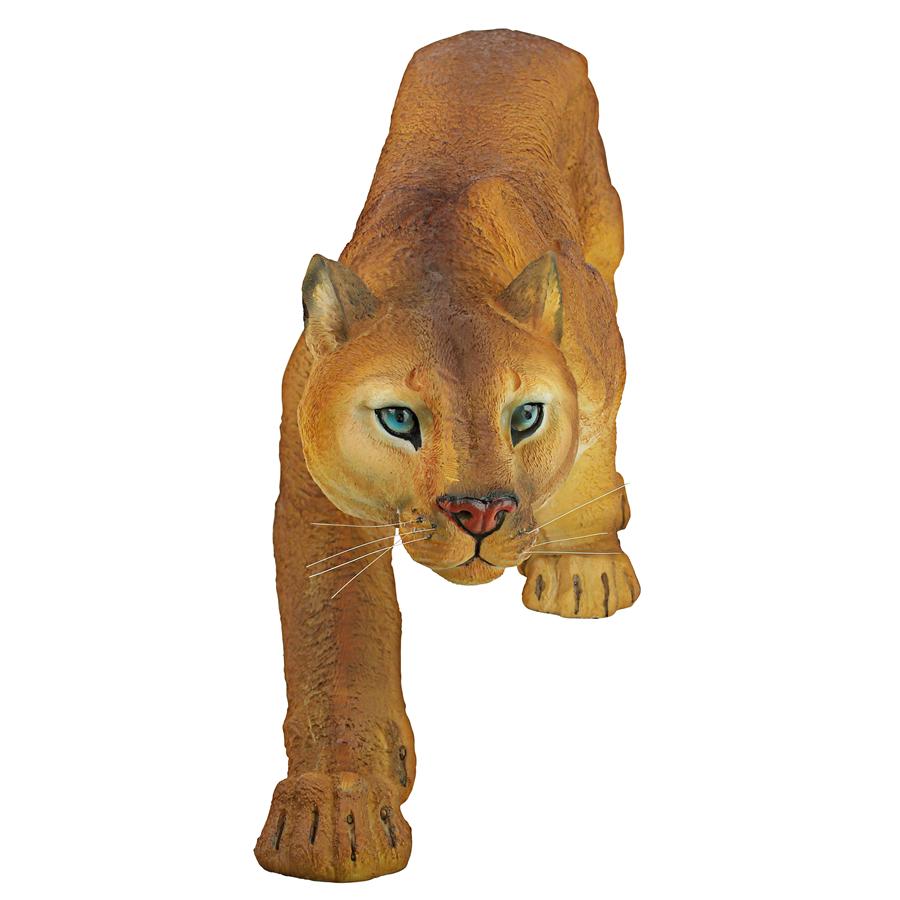 Prowling American Mountain Cougar Statue