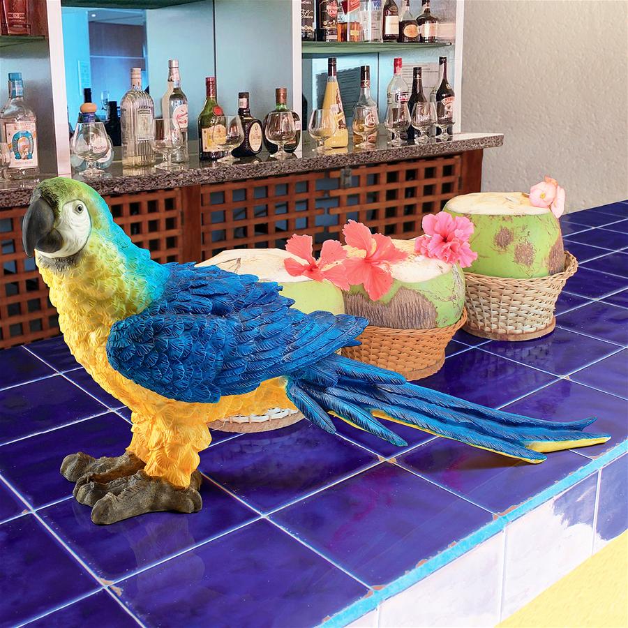 Mortimer the Macaw Tropical Parrot Statue