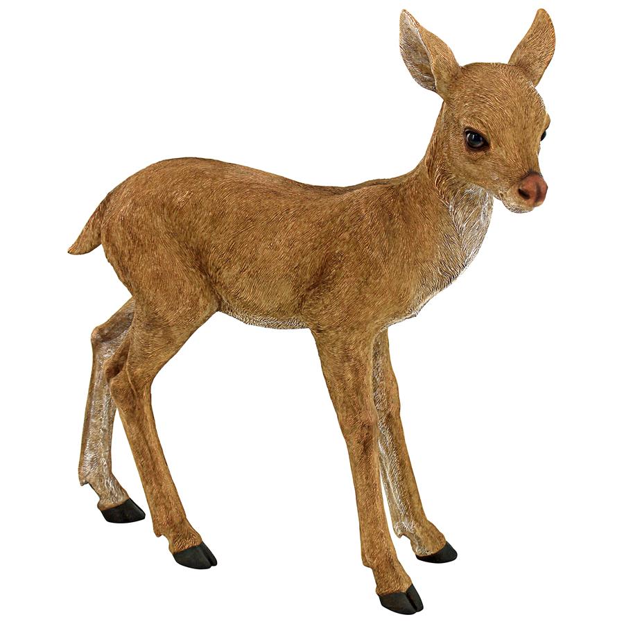 Foraging Fawn Baby Deer Garden Statue