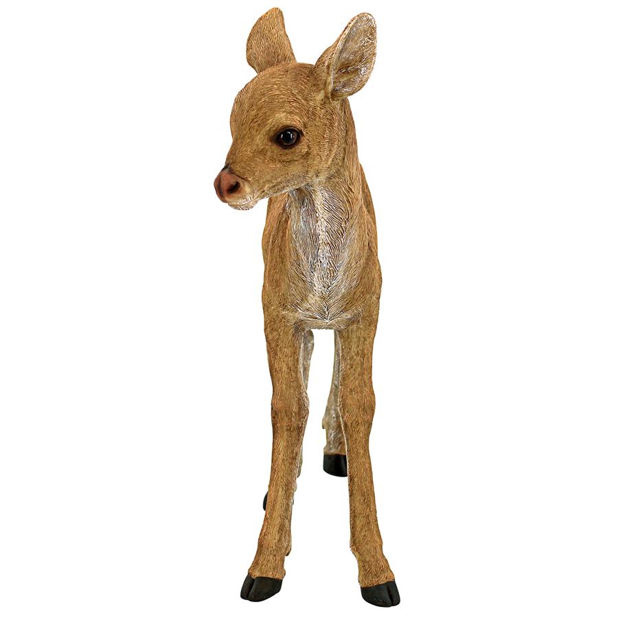 Foraging Fawn Baby Deer Garden Statue