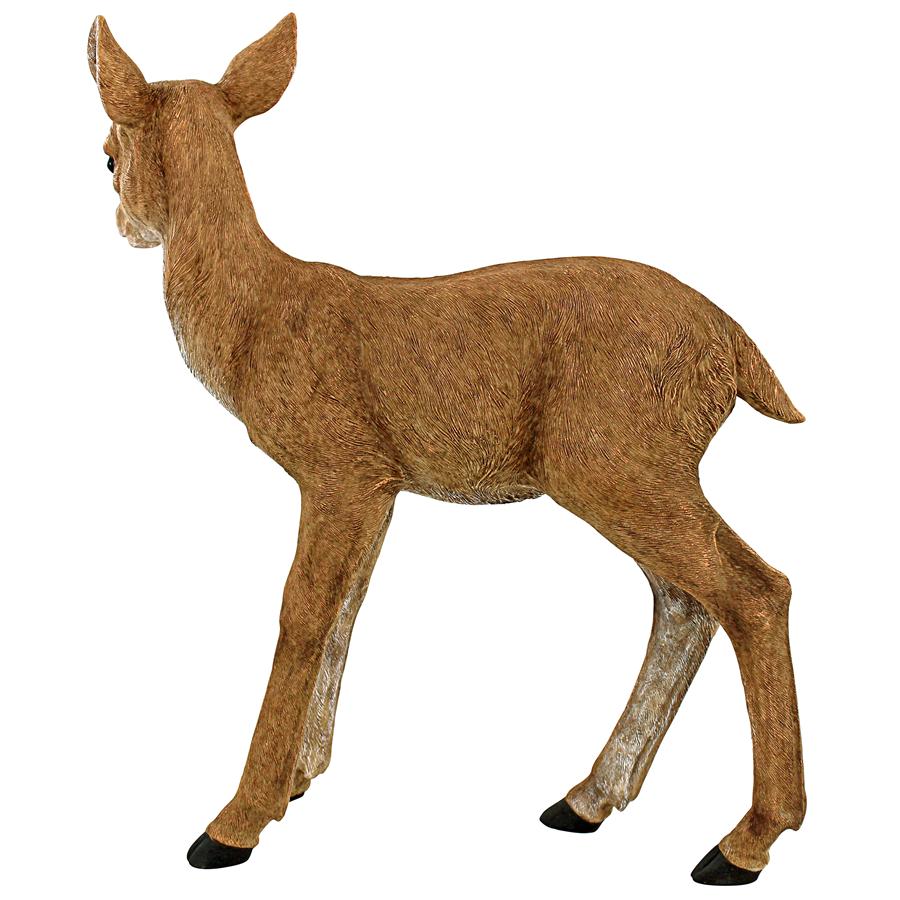 Foraging Fawn Baby Deer Garden Statue