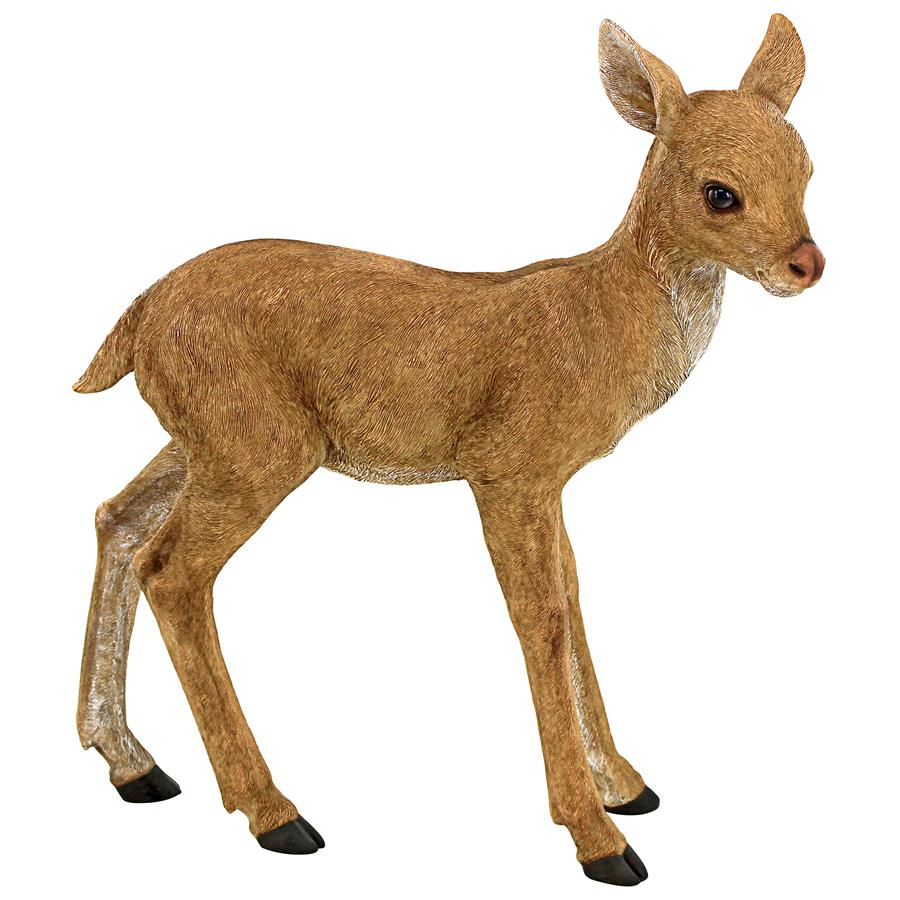 Foraging Fawn Baby Deer Garden Statue