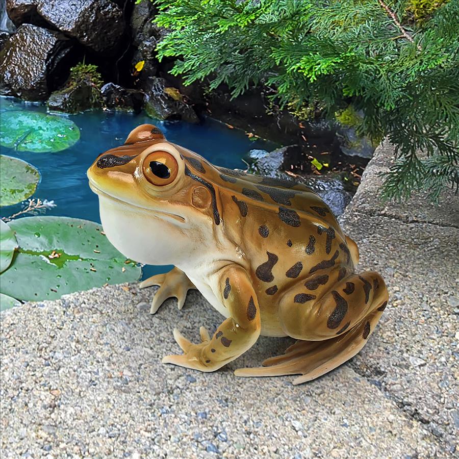 Lester, the Leopard Frog Statue