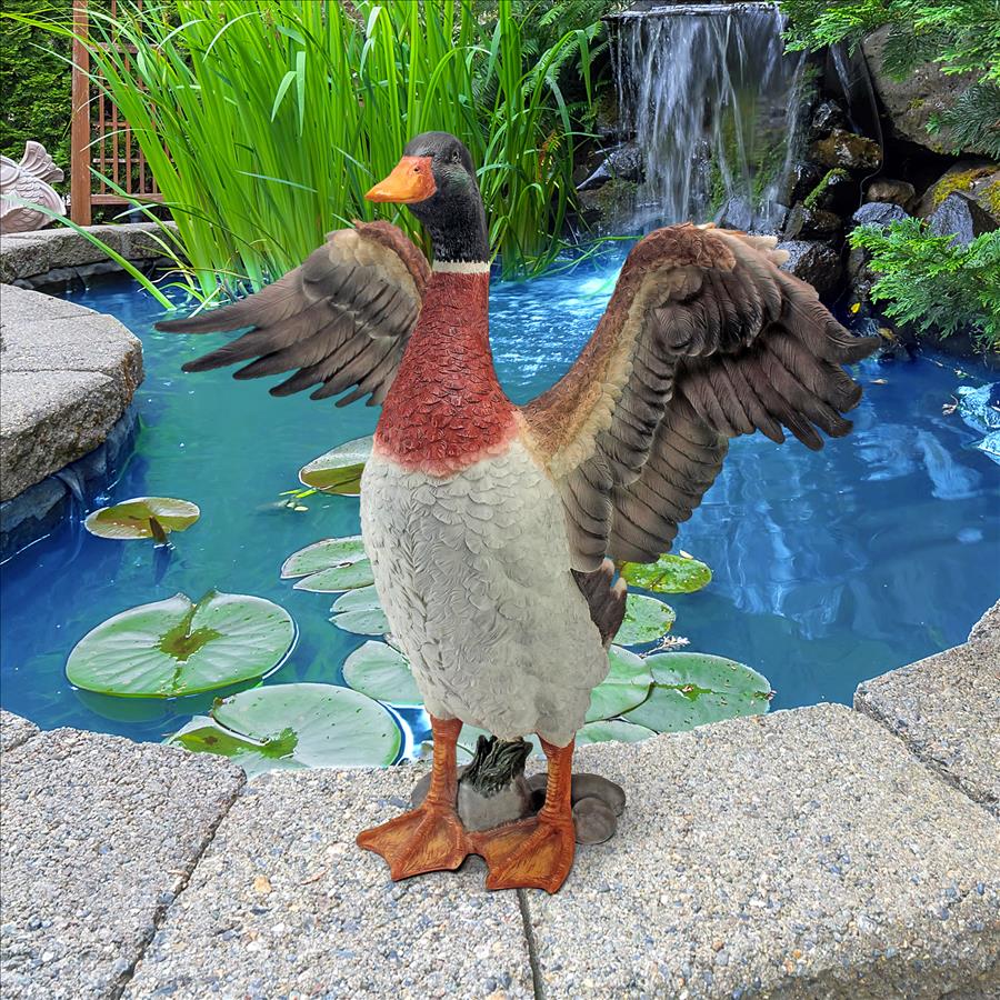 Proud Mallard Duck Statue