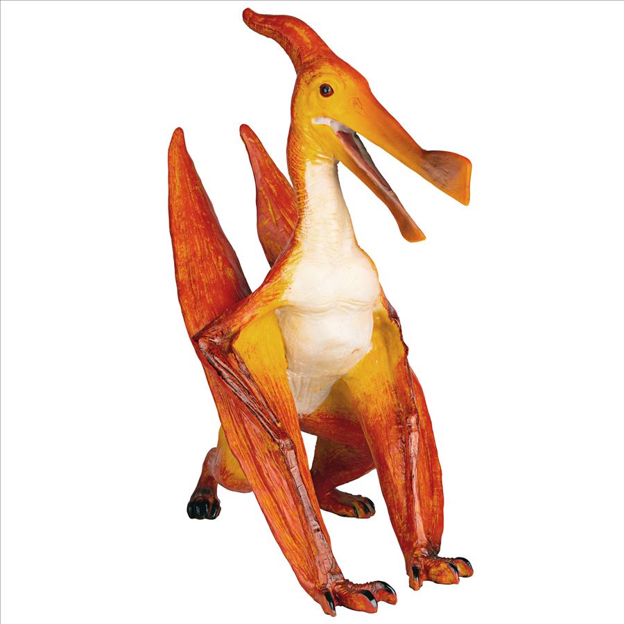 Scaled Jurassic Pterodactyl Dinosaur Statue